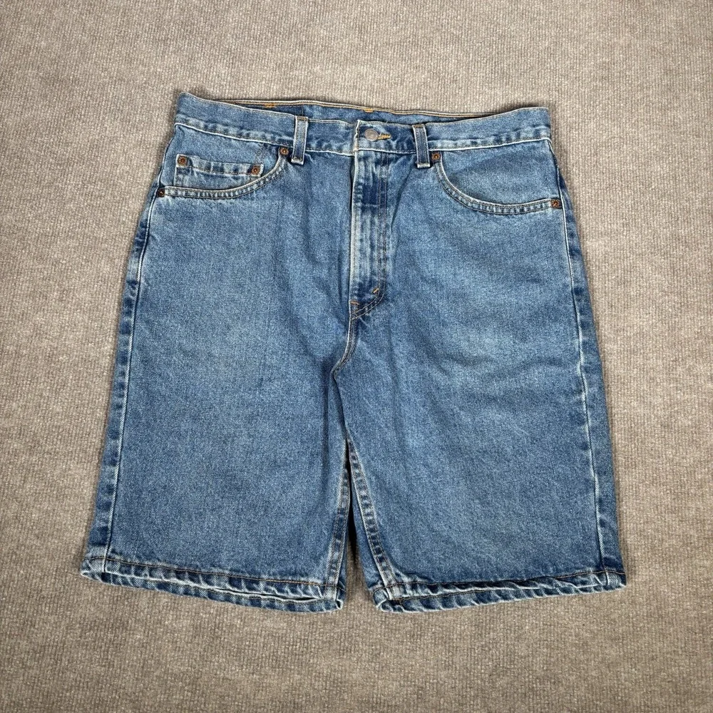 Vintage Levis 505 Jean Shorts Mens 33 Regular Fit Blue Denim Cotton Made In‎ USA